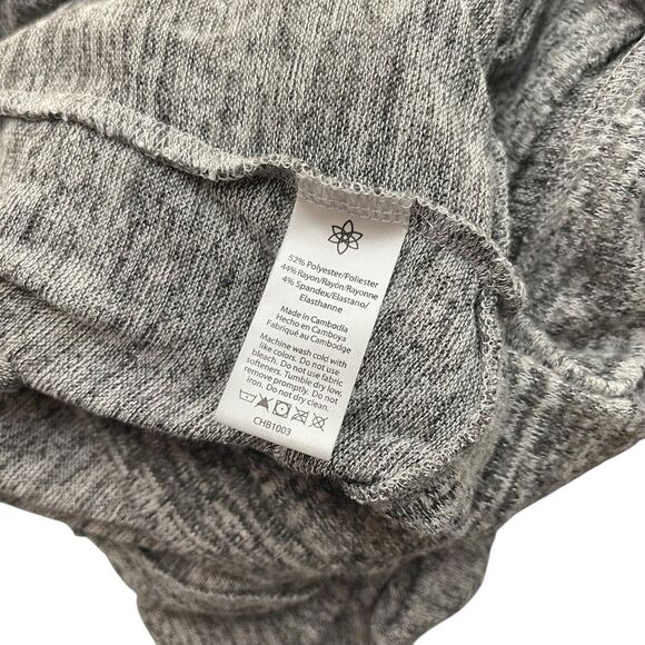 Harmony Balance Large Duster Sweater Gray Open Front Pockets Casual Soft - Picture 4 of 10